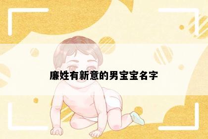 廉姓有新意的男宝宝名字